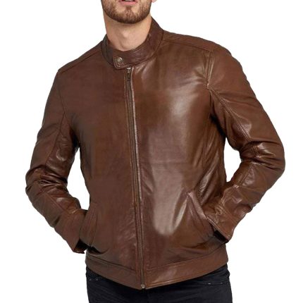 Genuine Brown Mens Leather Jacket