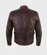 Mens Vintage Style Brown Leather Riding Jacket