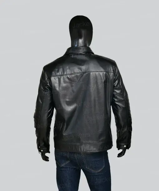 Ted Lasso Roy Kent Leather Jacket-Back