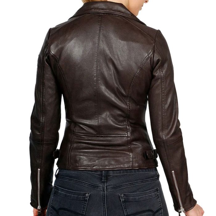 Women Ricano Sally Brown Leather Jacket