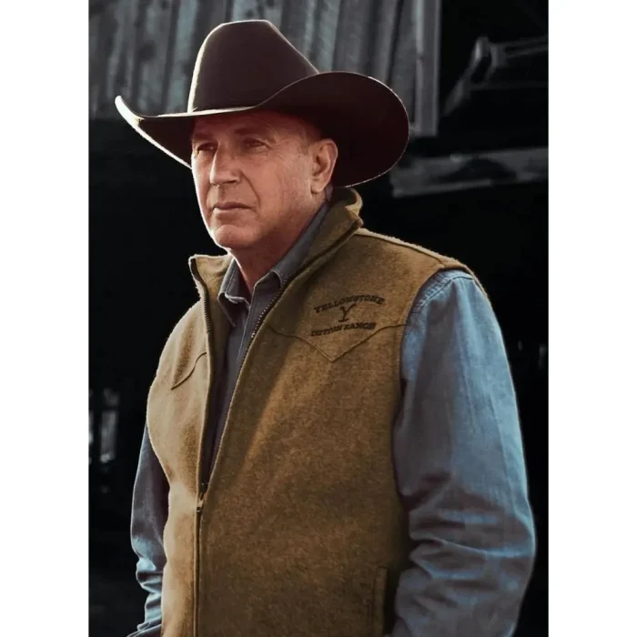 Yellowstone S03 John Dutton Brown Vest-Character Wear