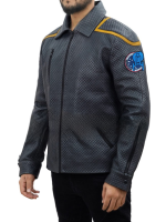 StarTrek Enterprise Gray Quilted Leather Jacket