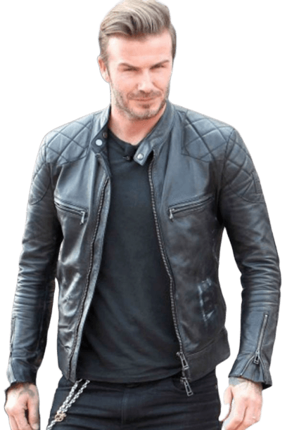 David Beckham Leather Jacket Black