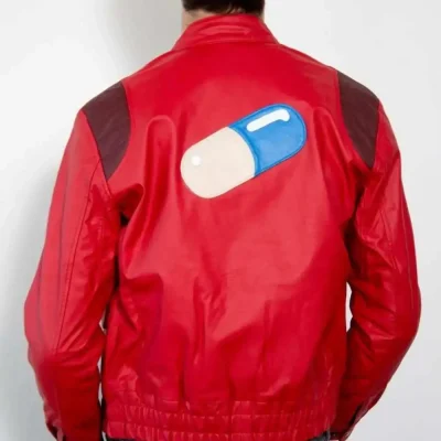 Akira Capsule Red Motorcycle Leather Jacket-Back