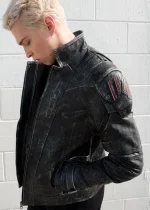 Men’s Transformers AutoBot Embroidered Leather Jacket