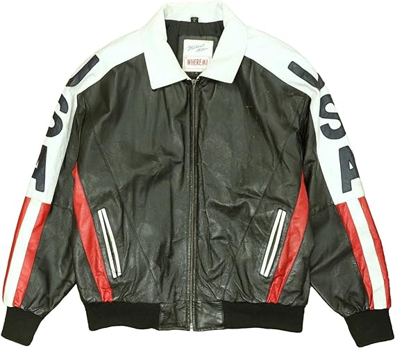 New American Flag Leather Jacket