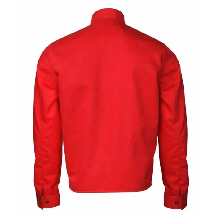Elvis Presley White Striped Jacket-Red Back