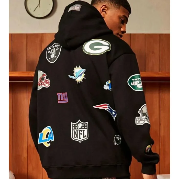 NFL Oversized Multi Team Badge Hoodie-Back Look