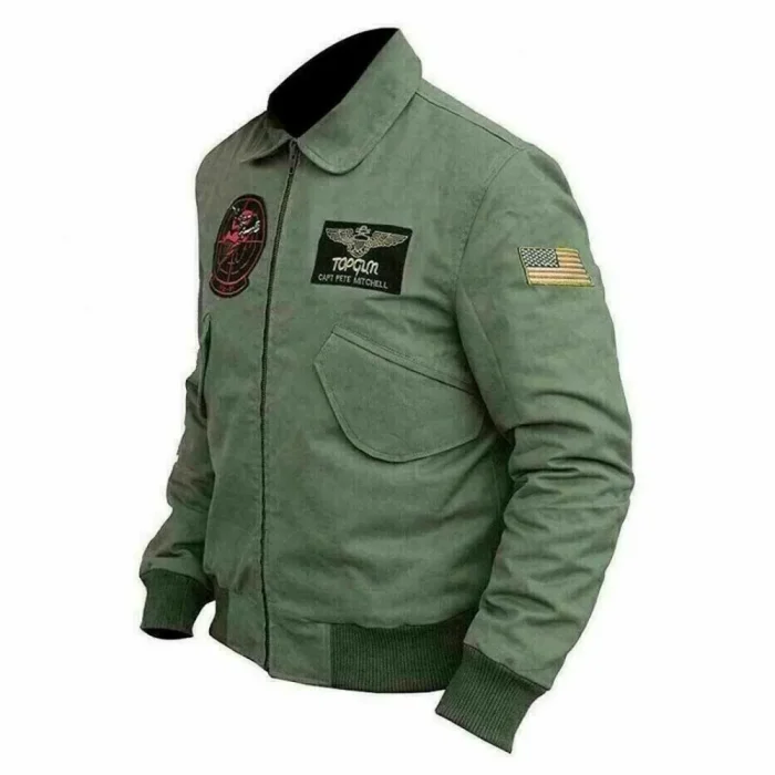 Top Gun Cotton Flight Bomber Jacket-Side View
